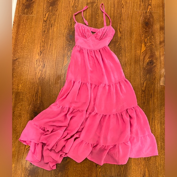 Princess Polly Dresses & Skirts - Free People Hot Pink Tiered Maxi Dress